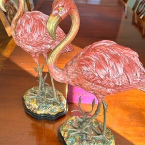 New flamingo XLG enamel 18 in H 9 base sold separate Baked heavy elegant decor